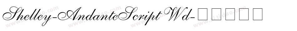 Shelley-AndanteScript Wd字体转换